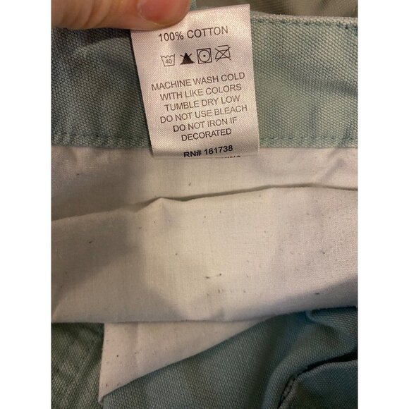 Teddy Fresh Men's Size 30 Double Front Knee Green Blue Work Pants Cargo GUC** - Picture 6 of 6